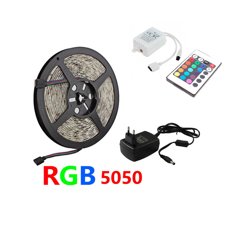 RGB LED TRAK 60led/m, 5M KOMPLET+krmilnik,daljinec,napajalnik