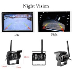 2 X KAMERA ZA VZVRATNO VOŽNJO BREZŽIČNA + LCD 7 INCH MONITOR