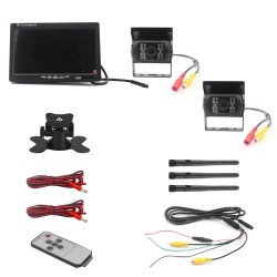 2 X KAMERA ZA VZVRATNO VOŽNJO BREZŽIČNA + LCD 7 INCH MONITOR