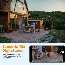 IP WI-FI KAMERA Z LED ŽARNICO 8MP, AVTOMATSKO SLEDI, 10X Zoom