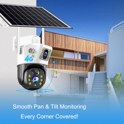 4G IP ZUNANJA KAMERA 8MP 4K, 2 KAMERI, SOLARNA, OGLED ŽIVE SLIKE