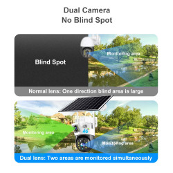 4G IP ZUNANJA KAMERA 8MP 4K, 2 KAMERI, SOLARNA, OGLED ŽIVE SLIKE