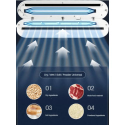 NAPRAVA ZA VAKUMIRANJE HRANE, VAKUMSKO KONZERVIRANJE, LCD ZASLON