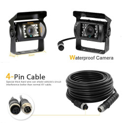 AVTO KAMERA ZA VZVRATNO VOŽNJO 9 inch LCD, 4 KAMERE 4 SLIKE NA ZASLONU