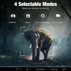 LOVSKA KAMERA 50MP, UHD 4K + VGRAJENA POLNILNA BATERIJA 10000MAH