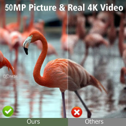 LOVSKA KAMERA 50MP, UHD 4K + VGRAJENA POLNILNA BATERIJA 10000MAH