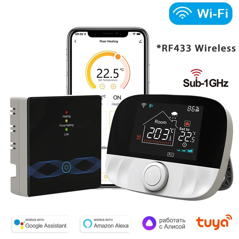 WIFI SOBNI TERMOSTAT, BREZŽIČEN PRENOSLJIV TERMOSTAT S SPREJEMNIKOM