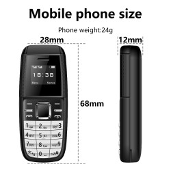 MINI MOBILNI TELEFON 2xSIM- ČRNE BARVE