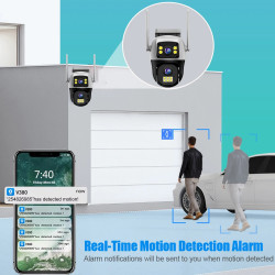 4G IP ZUNANJA VRTLJIVA KAMERA 6MP 4K, 2 KAMERI, OGLED ŽIVE SLIKE