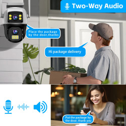 4G IP ZUNANJA VRTLJIVA KAMERA 6MP 4K, 2 KAMERI, OGLED ŽIVE SLIKE