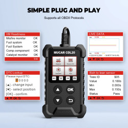 AVTO TESTER MUCAR CDL20, DIAGNOSTIČNA NAPRAVA OBD2, AVTO DIAGNOSTIKA