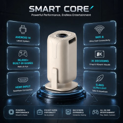 PROJEKTOR IGRALNA KONZOLA ANDROID 14, 36000 IGER, WIFI, 8K