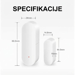 WIFI HIŠNI ALARM ZA VRATA,OKNA- DOBITE OBVESTILO O VDORU