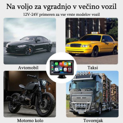 MULTIMEDIJSKI AVTO PREDVAJALNIK + CESTNA NAVIGACIJA + VZVRATNA KAMERA